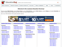 Tablet Screenshot of louisiana.educationbug.org